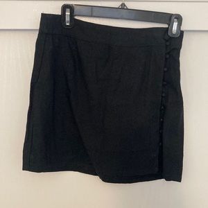 Forever 21 Black Linen Mini Skirt